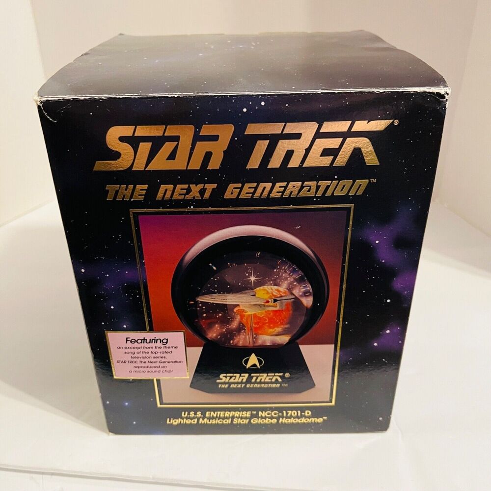 Star Trek USS Enterprise NCC-1701-D Lighted Musical Star Globe Halodome